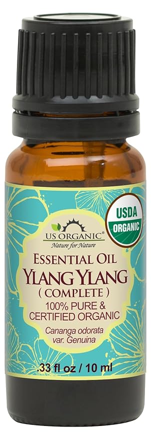 US Organic Ylang Ylang Essential Oil ??100% Pure Complete Grade, USDA Certified, Steam Distilled from Cananga Odorata ??Floral Scent for Diffuser, Perfumery, Skincare ??Sourced from Madagascar, 10ml
