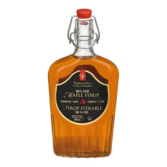 Glass President's Choice 100% Pure Syrup, Maple, 16.91 Ounce
