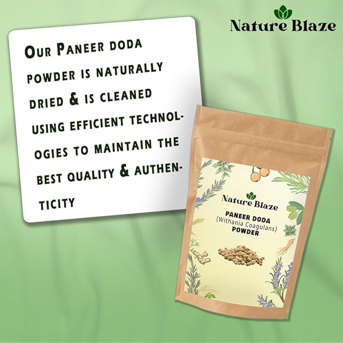 Nature Blaze Ayurveda Paneer Phool | Paneer Doda/DODI | Withania Coagulans Powder 35.2 Oz (1kg / 2.20lb)