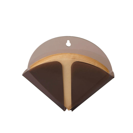 Yeaco Magnetic Acrylic Coffee Filter Holder with Wall Mount Hole, Coffee Paper Storage Container