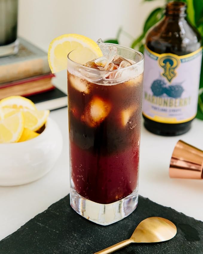 Portland Syrups Marionberry Syrup - Craft Pacific Northwest Fusion for Cocktails, Desserts, Soda, and More - 12 oz with 24 Servings (Pack of 2)