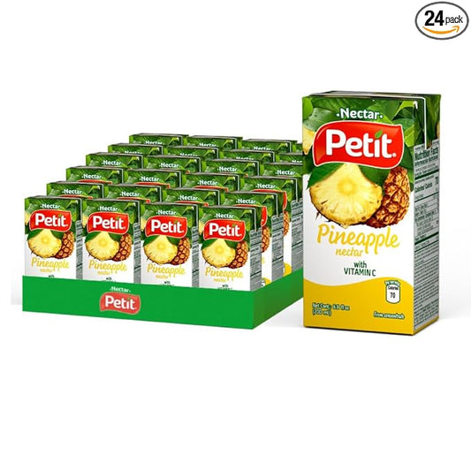 Petit Pineapple Nectar, 200 ml (Pack of 24) ??Refreshing Tropical Fruit Beverage
