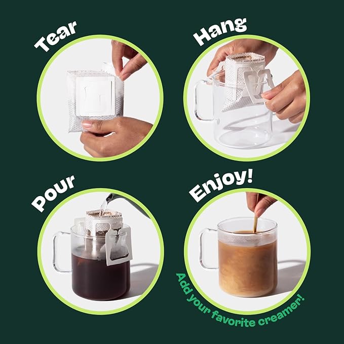 Copper Cow Premium Pour Over Single-Serve Vietnamese Coffee | Classic Black | Dark Roast | Includes 16 Coffees