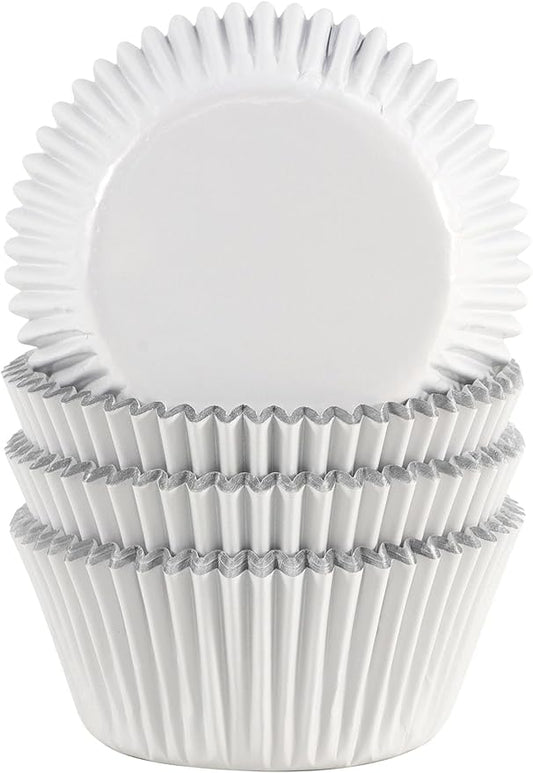 Gifbera White Foil Muffin Cupcake Liners Standard Size Baking Cups, 100-Count