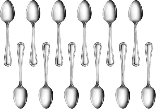 New Star Foodservice 58147 Slimline Pattern, 18/0 Stainless Steel, Teaspoon, 6-Inch, Set of 12