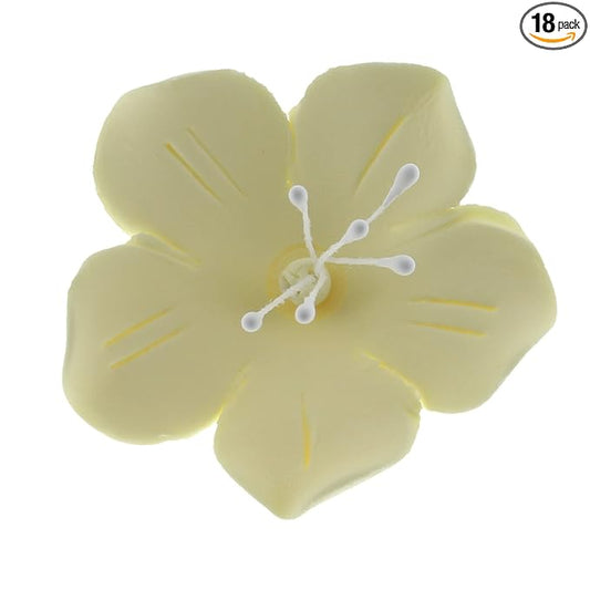 Global Sugar Art Fruit Blossom Sugar Cake Flowers, Yellow, Large, 18 Count by Chef Alan Tetreault