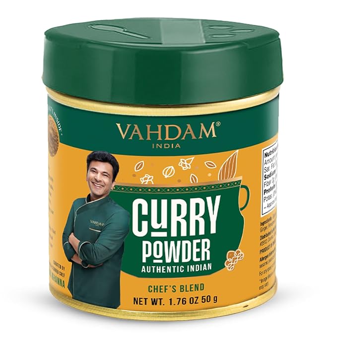 VAHDAM Authentic Indian Curry Powder (50g, 1.76 Oz), Crafted by 8 times Michelin-starred chef Vikas Khanna | 11 Single Origin Spice blend | With Pure Spices and Himalayan Pink Salt