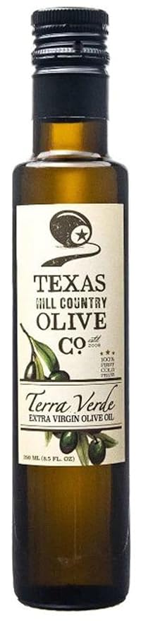 Texas Hill Country Olive Co Terra Verde Extra Virgin Olive Oil - Cold Pressed EVOO Gourmet Olive