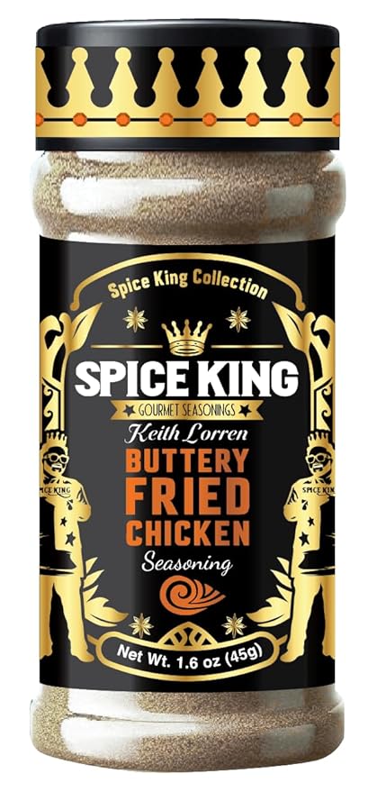 Spice King Buttery Fried Chicken Spice Poultry Seasoning - 1.8 Oz Shaker Bottle - Gourmet Meat Seasoning with Garlic & Onion Chicken Rub - Perfect for Grilling, Roasting, Baking