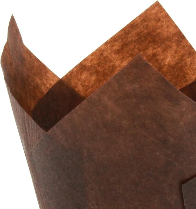 Brown Tulip Baking Cups, Medium Size, for Muffins, Cupcakes, Eco Friendly, Disposable, Non-Stick, Pack of 50 - by Ecobake