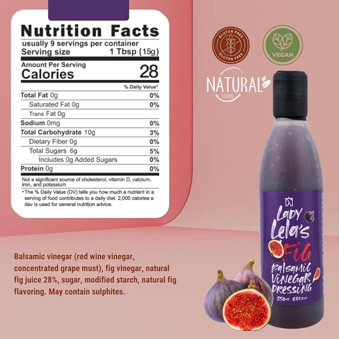 Greek Balsamic Vinegar & Glaze - 2x 8.45oz | Balsamic Vinaigrette Dressing, Fig Glaze Drizzle, Salad Dressing | Vegan, Organic-Style, Gluten-Free Greek Dressing - 500ml