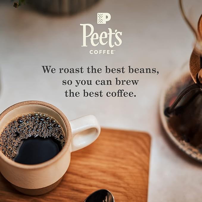 Peet's Coffee, Medium Roast Single Serve Coffee Pods - Single Origin Brazil 88 Count (4 Boxes of 22 Pods)