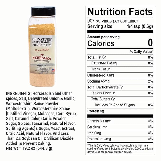 Nebraska Star Beef Horseradish Prime Rib Rub - 19.2oz