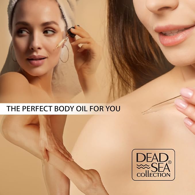 Dead Sea Collection Body Oil with Argan - Dry Skin Moisturizer and Hydrating Massage - Nourishing