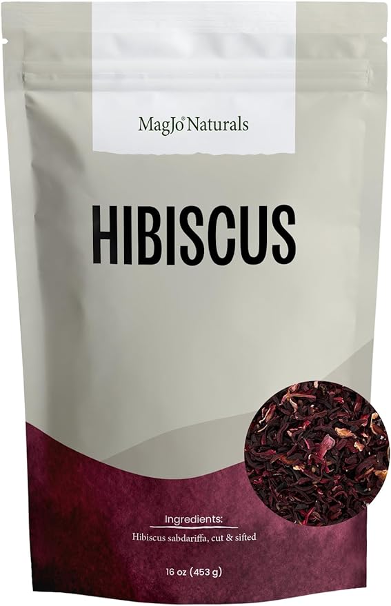 MagJo Naturals, Hibiscus Flowers 1LB (16 Oz) Hibiscus tea cut & sifted flowers, Flor de Jamaica