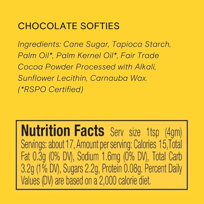Supernatural Chocolate Softies Fair Trade Sprinkles - Vegan, Gluten-Free, Soy-Free, Corn-Free, Made in USA, Natural, No Artificial Flavors or Dyes, 16oz