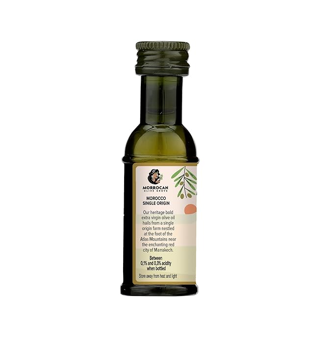MOROCCAN OLIVE GROVE - Bold & Dynamic - Premium Desert Extra Virgin Cold Extracted Olive Oil, 100% Single Origin from Morocco, Polyphenol Rich - (20ml Travel - 30 Pack)