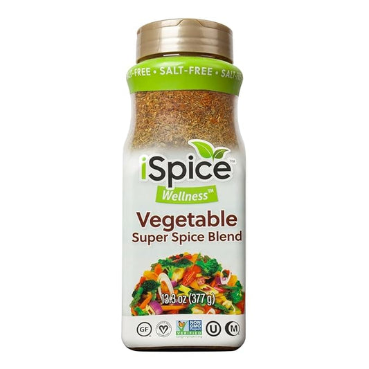 iSpice Blend| Vegetable Seasoning | 13.3 oz | Mixed Spice & Seasoning | Bulk Size | Halal | Kosher