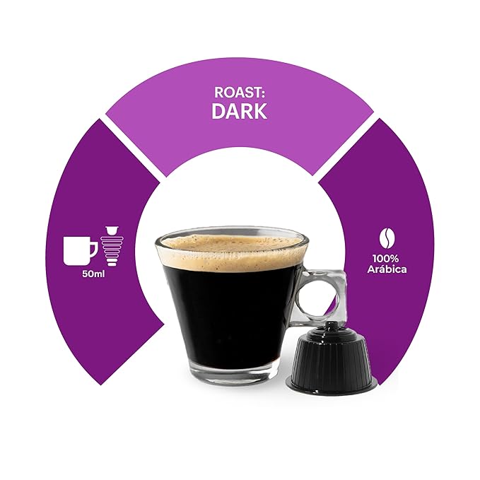 G GRANA Espresso Coffee Capsules Compatible with Nescafe Dolce Gusto Machines, 48 Single Serve Coffee Pods(3 Boxes of 16 capsules each) - 100% Arabica Single Source Ethical Coffee