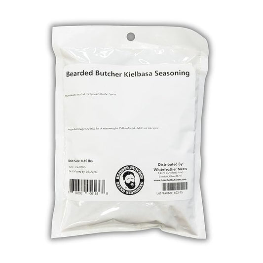 Bearded Butchers Kielbasa Seasoning, 13.6 oz ??For Up to 25 lbs of Meat ??Mild, Clean, and Delicious Spice Blend ??Perfect for Fresh or Smoked Kielbasa ??No MSG, No Sugar
