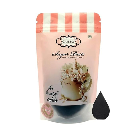 Confect Black Fondant for Cake Decorating ??Premium Confect Fondant for Cakes, Cupcakes & Cookies | Vegan, Gluten-Free, Nut-Free, Palm Oil-Free ??8.8 Oz