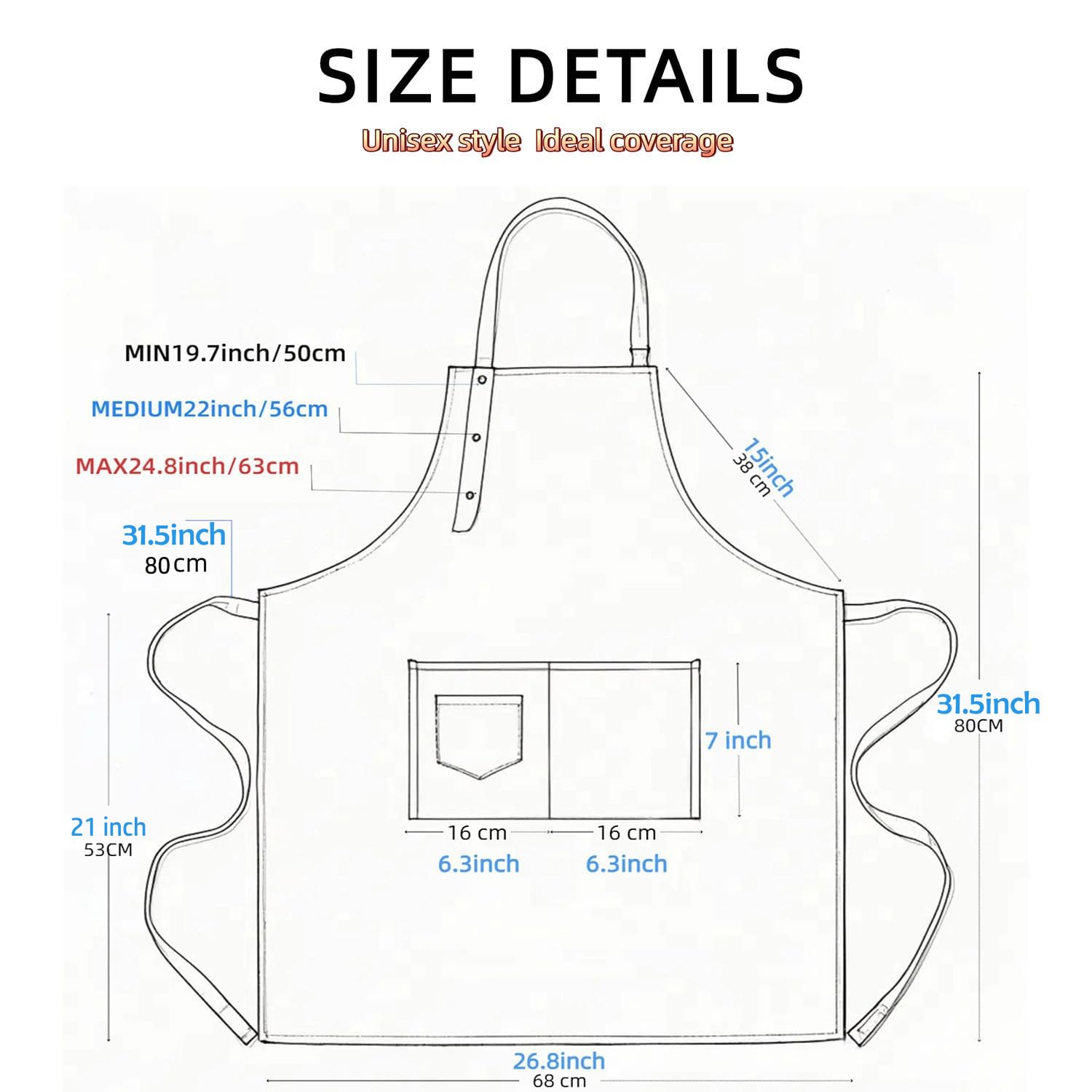 ursapela Kitchen Cooking Apron for Women Men Water-Resistant Artist Barista Baking Craft Catering