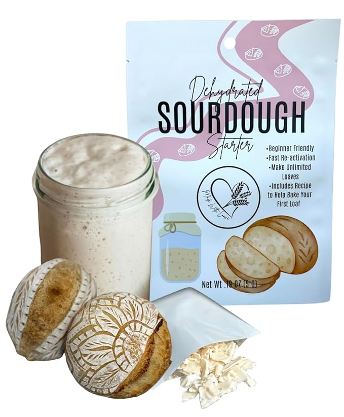 Dehydrated Sourdough Starter by Made With Loave | INCLUDES Recipe | Beginner Friendly | As Seen On TikTok | 5g