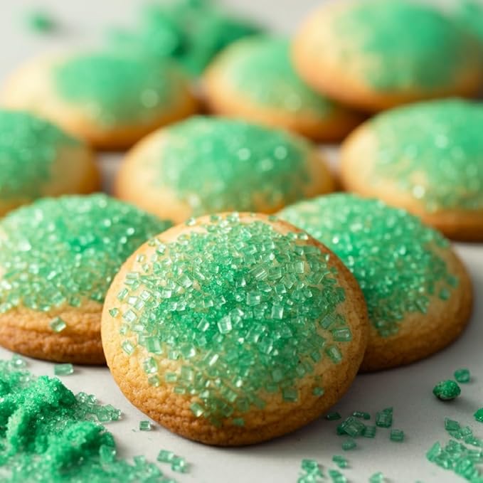 Bakerpan Sugar Sprinkles for Baking - 7 Ounce leaf Green Decorating Sugar Crystals for Cookies, Cake Pops, Ice Cream (Made in USA)
