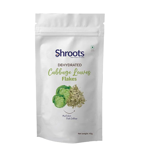 SHROOTS Dehydrated Cabbage Flakes ??Air-Dried, Gluten-Free Dried Cabbage Vegetables with Natural Aroma for Soups, Salads, Cooking, Camping & Survival No Additives or Preservatives - 1.59 oz, Pack of 1