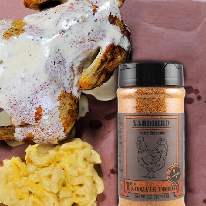 The Tailgate Foodie: Yardbird Poultry Seasoning - Grilling Dry Rub for Poultry - Great on Chicken, Turkey, and all things with Wings - Seasoning and Dry Rub - Large Shaker Bottle