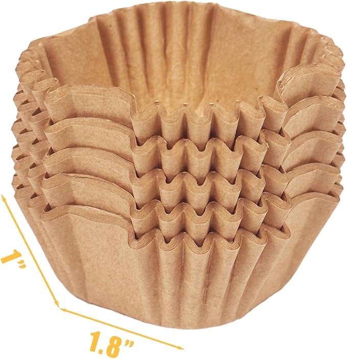qiqee 500pcs Natural Square Cupcake Liners Muffin Linner No Smell, Food Grade Brown Baking Cups竊늆tandard Sizeç«?,<div>