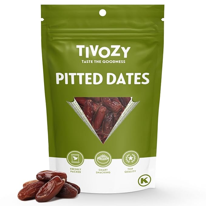 Pitted Dates 1lb pack of Deglet Noor Dates Pitted Bulk No Sugar Added, Delicious and Nutritious Deglet Date Ideal for Baking, Energy Bites and Salads, Whole Dried and Ready to Eat