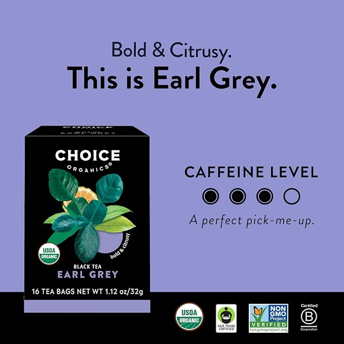 Choice Organic Teas - Favorites Variety Pack Sampler - Includes Earl Grey, Jasmine Green, Oolong, Rooibos, Cocoa Mint Puerh, and Grapefruit Honeybush Organic Teas - 96 Tea Bags (Pack of 6)
