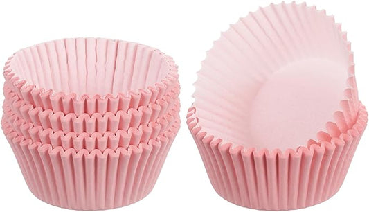uxcell 300 Pcs Cupcake Liners, Muffins Paper Baking Cups Wrappers Standard Greaseproof for Baking Cupcake Wrapper, Pink