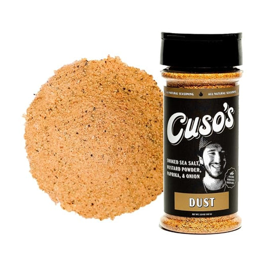 Cuso Cuts Dust BBQ Seasoning Rub - Steak Seasoning for Smoking, Grill. & Marinade - Spices for Steaks, Meat, Pork, Chicken, & Veggies - 1 Count BBQ Rubs - 5 oz bottle