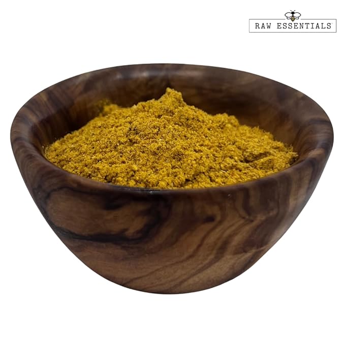 Raw Essentials Curry Powder – Earthy & Spicy Flavor – Ideal for Indian & Asian Dishes – Great in Stews, Rice, Meat, & Veggies – Non-GMO, Gluten-Free, Paleo, Vegan – 8oz Bottle