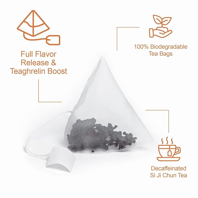 Jemutecha Decaffeinated Oolong 15 Tea Bags, 100% Pure Organic Award-Winning Tea, Refreshing & Smooth, Non-GMO, Premium Taiwanese Asian Tzen Tea for Digestion & Energy
