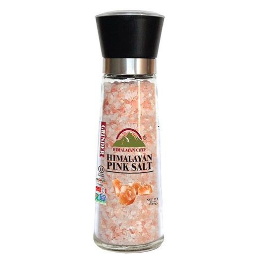 Himalayan Chef Salt Grinder, Refillable-13 Ounce
