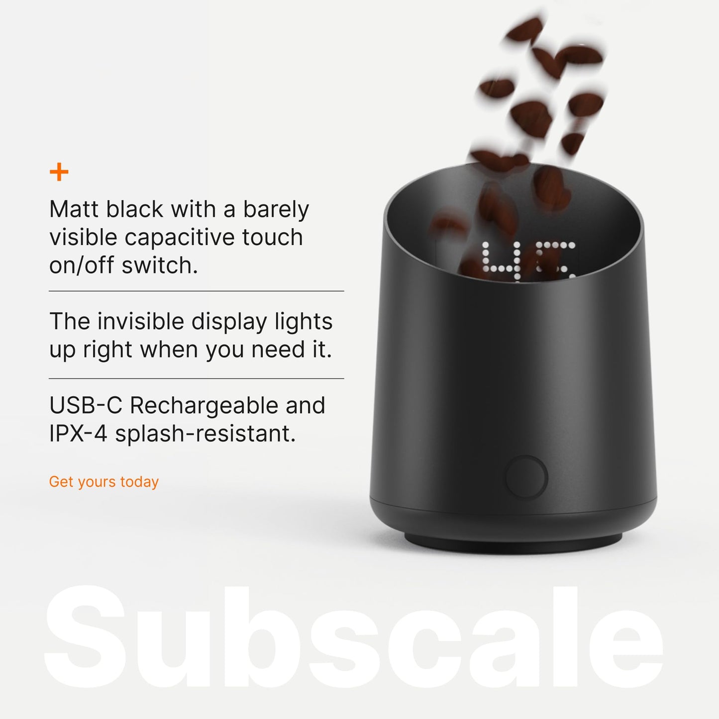 Subminimal SubScale Digital Dosing Cup with LED Display - Black
