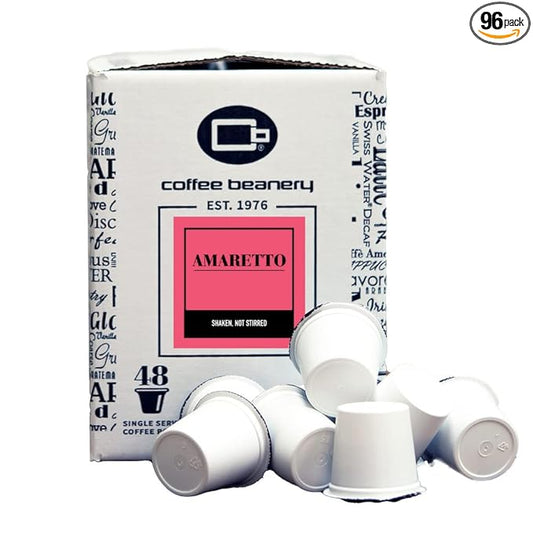 Amaretto Coffee Pods by Coffee Beanery | 96ct Bulk Medium Roast Arbica Coffee