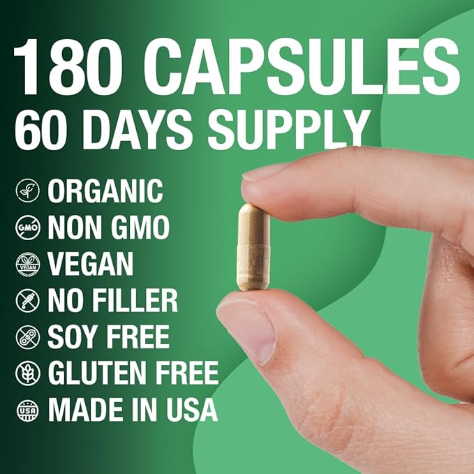 30 in 1 Ultimate Mushroom Supplement - 180 Mushroom Capsules, Organic - Lion?™s Mane, Cordyceps, Chaga, Reishi, Turkey Tail, Mitake, Shiitake & More - Brain & Immune Support