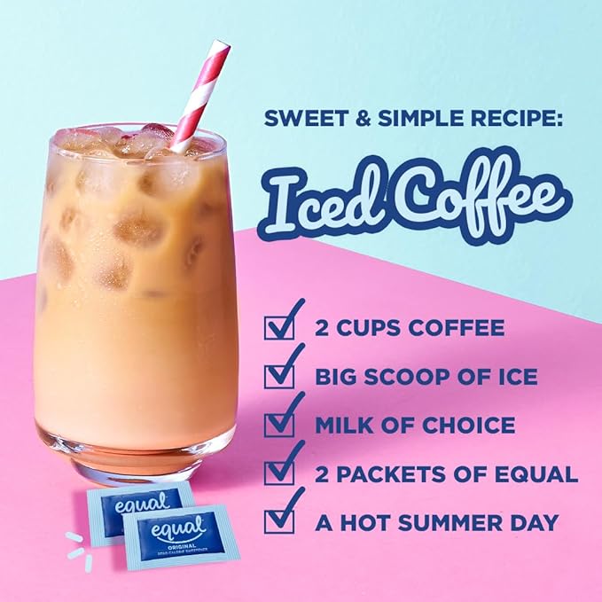 EQUAL 0 Calorie Sweetener, Aspartame and Acesulfame-K Sweetener Packets, Zero Calorie Sugar Alternative, Erythritol Free, 800 Ct (Pack of 1)