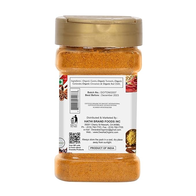Dwaraka Organic - Tandoori Masala, 3.5oz, Healthy, Organic, Non GMO, All Natural
