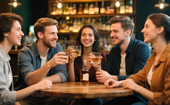 Whiskey Glass Set of 4ï¼?2 oz Bourbon Glass, Lead-Free Crystal Old Fashioned Glass Set, Suitable for Scotch Whisky, Cocktails, Home Bar Parties, Unique Gift for Men and Women