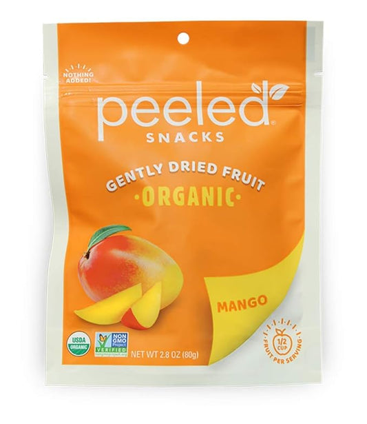 Peeled Snacks Organic Dried Fruit ??Healthy, Vegan Snacks for On-the-Go Lunch and More Mango 2.8 Oz (Pack of 1)