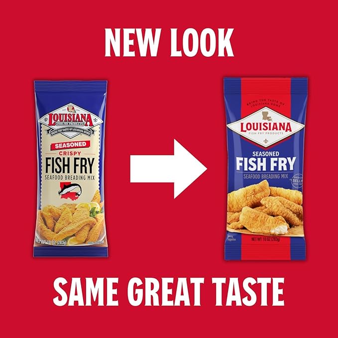 Louisiana Fish Fry - Seasoned Fish Fry Mix 10 Ounce (Pack of 1) Season All Your Fish, Shrimp, or Oysters to Perfection