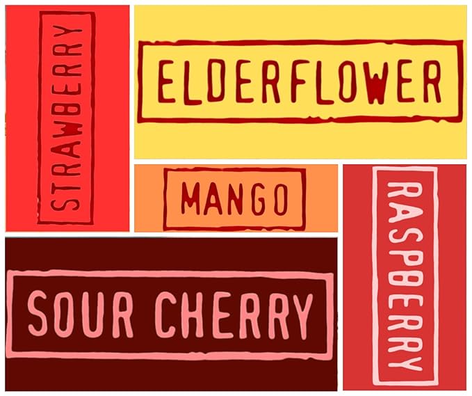 Mayer Hungarian Syrup 5-Flavor Variety Pack ??Award-Winning Artisan Fruit Syrups (Raspberry, Mango, Elderflower, Sour Cherry, Strawberry), All-Natural, No Artificial Additives, 5 × 16.9oz Bottles.