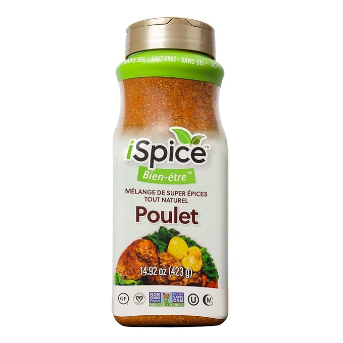 iSpice Blend| Chicken Seasoning | 14.92 oz | Mixed Spice & Seasoning | Bulk Size | Halal | Kosher
