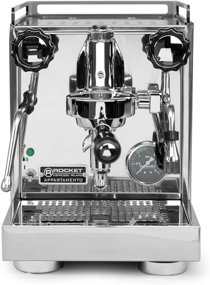Rocket Espresso Appartamento Espresso Machine and Eureka Mignon Notte Grinder Bundle (White)
