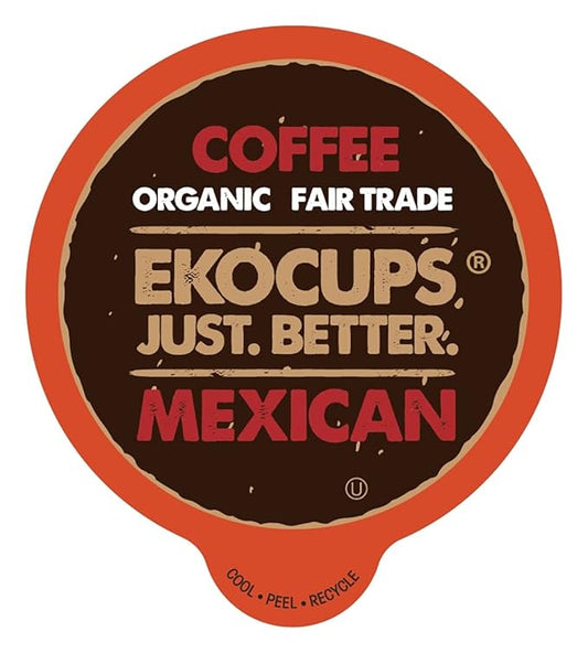 EKOCUPS Mexican Organic Fair Trade Gourment Hot or Iced Coffee Single Serve Cups For Keurig K Cup Brewer, 40 Count